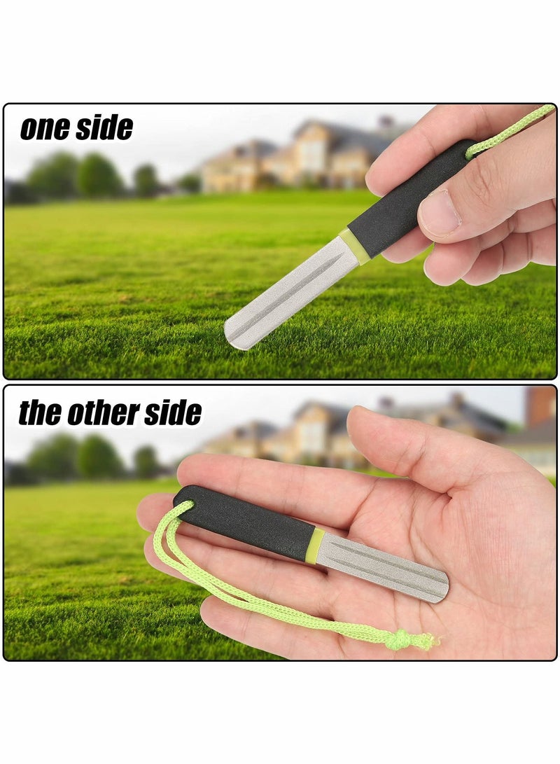 Hook Sharpener File for Fishing Diamond Sports with Handle Portable Fish Double Sided Fine and Medium Grit Fishing, 4 Inch 2 Pcs