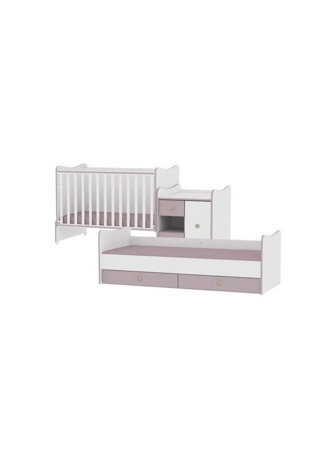 Bed Mini Max New 190/72 Colour White/Pink Crosslin