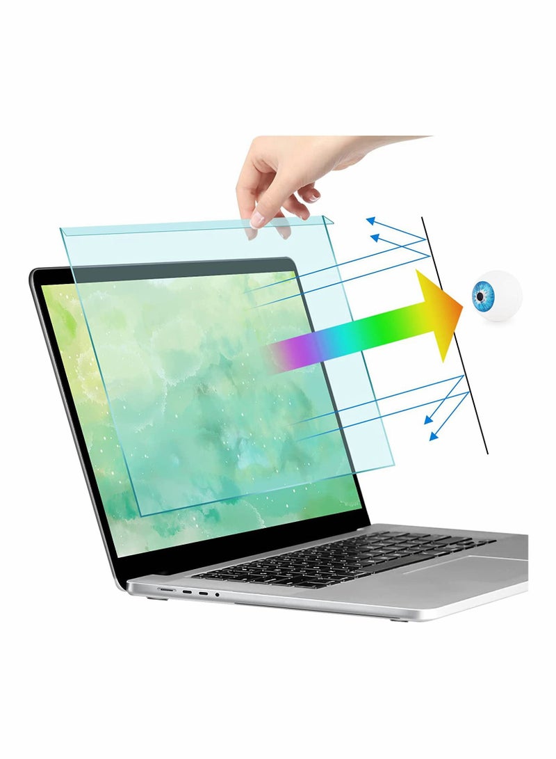 15.6 Inch Blue Light Screen Protector Panel Eye Protection Anti Scratch Easy Hanging Type Acrylic for All Laptop