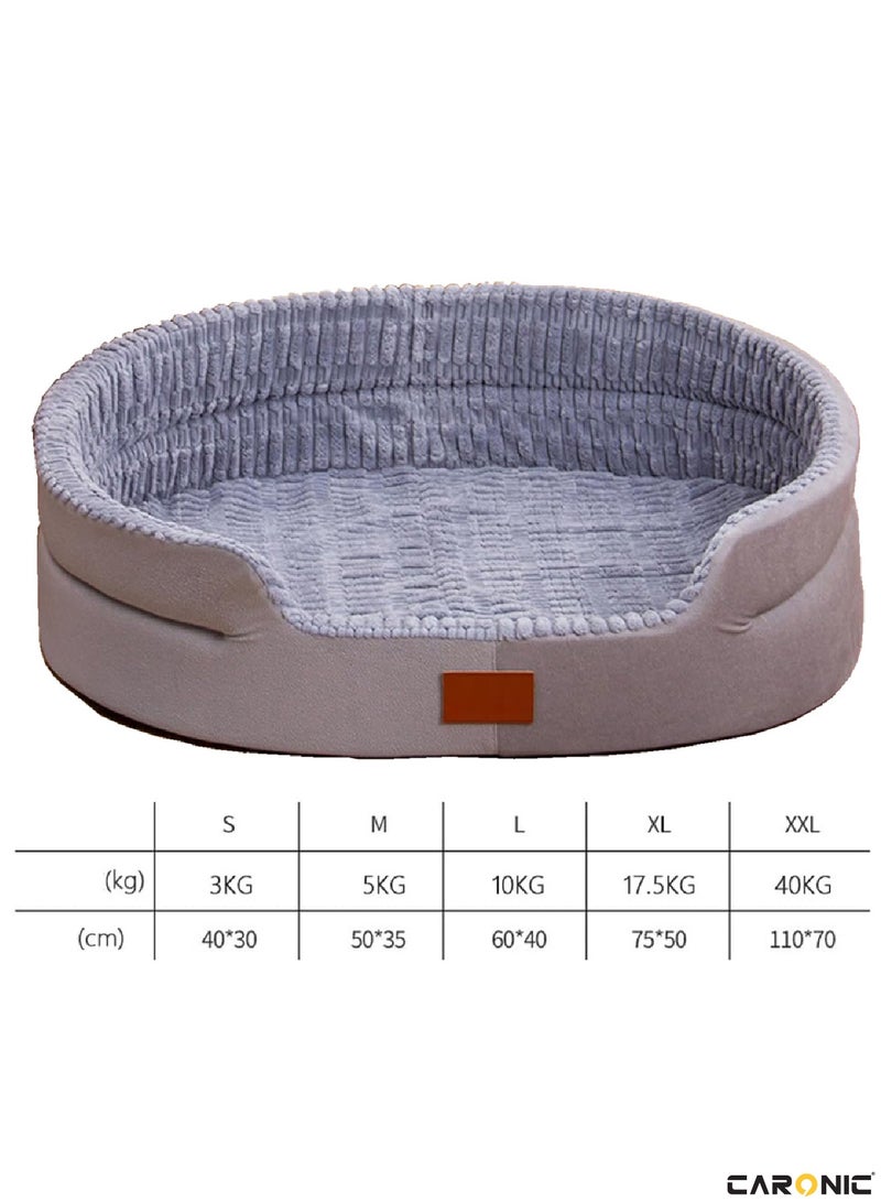 Pet Round Bed of Calming Dog Bed For Small Dog Faux Fur Cat Bed for Cat Comfortable And Soft Purple