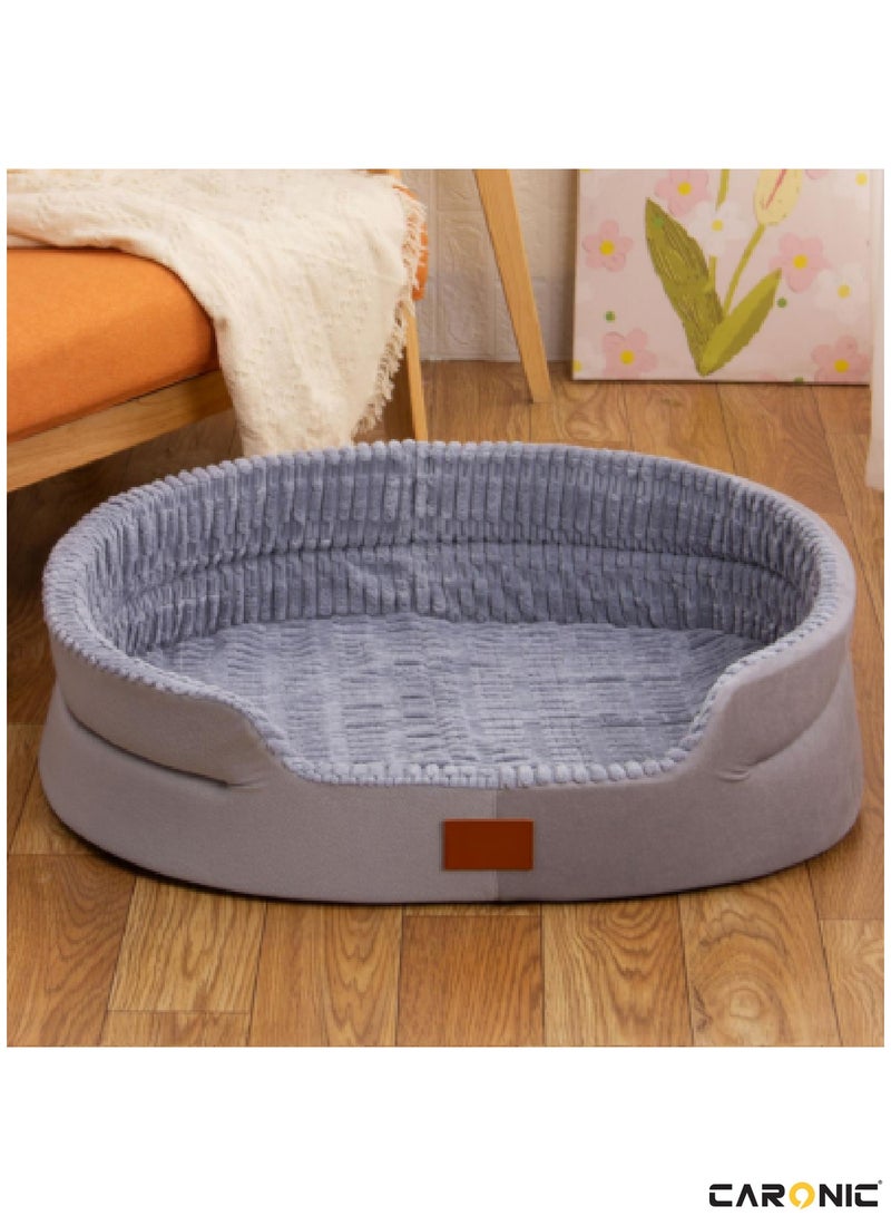 Pet Round Bed of Calming Dog Bed For Small Dog Faux Fur Cat Bed for Cat Comfortable And Soft Purple