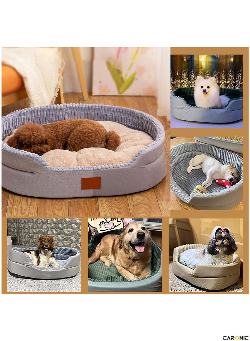 Pet Round Bed of Calming Dog Bed For Small Dog Faux Fur Cat Bed for Cat Comfortable And Soft Purple