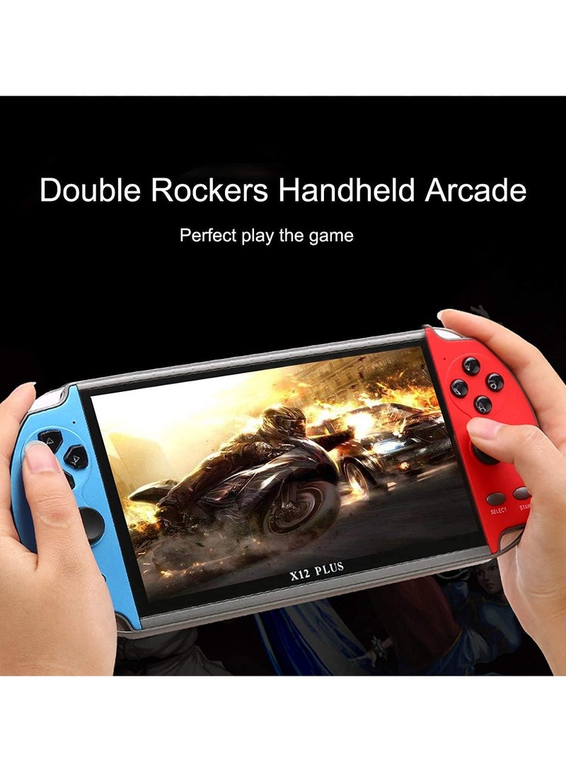 X12 Plus 7 inch Video Game Console Built in 1000 Games 16GB Handheld Double Joystick Game Controller Spupport AV Output TF Card