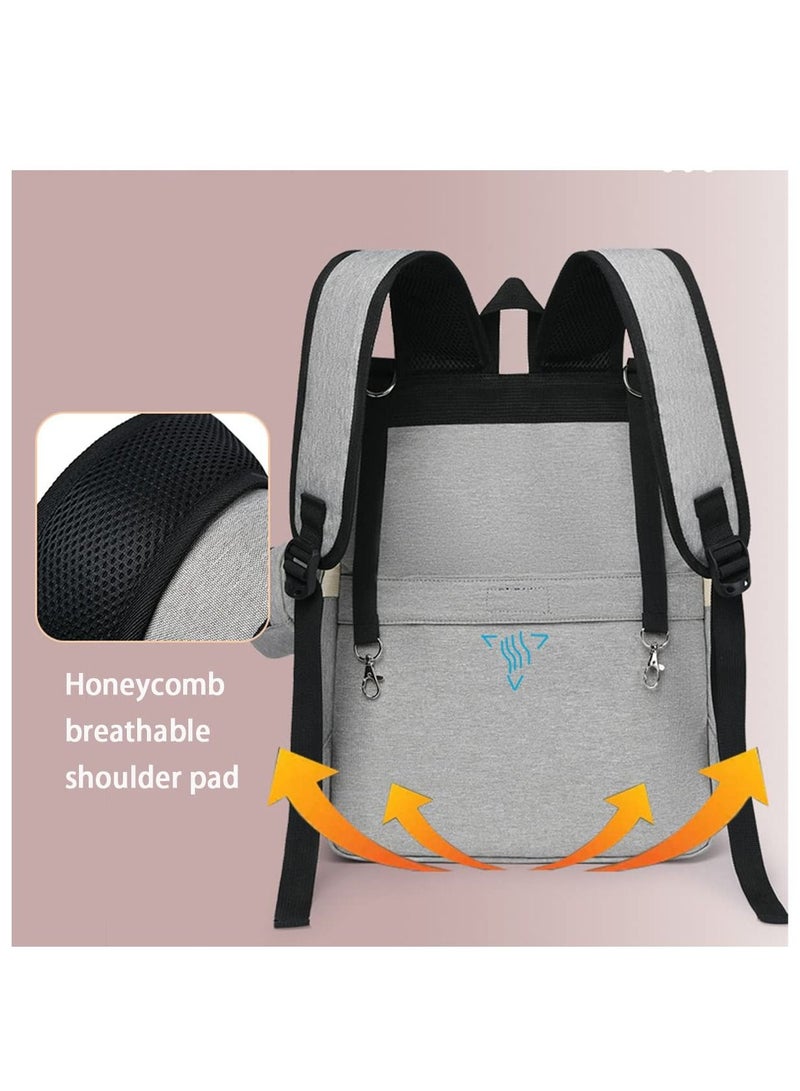 Diaper Bag Backpack, Large Baby Bag for Girls and Boys, Multi-functional Waterproof Travel Backpack Diaper Pouch with Pacifier Case, Stroller Straps, Tissue Bag