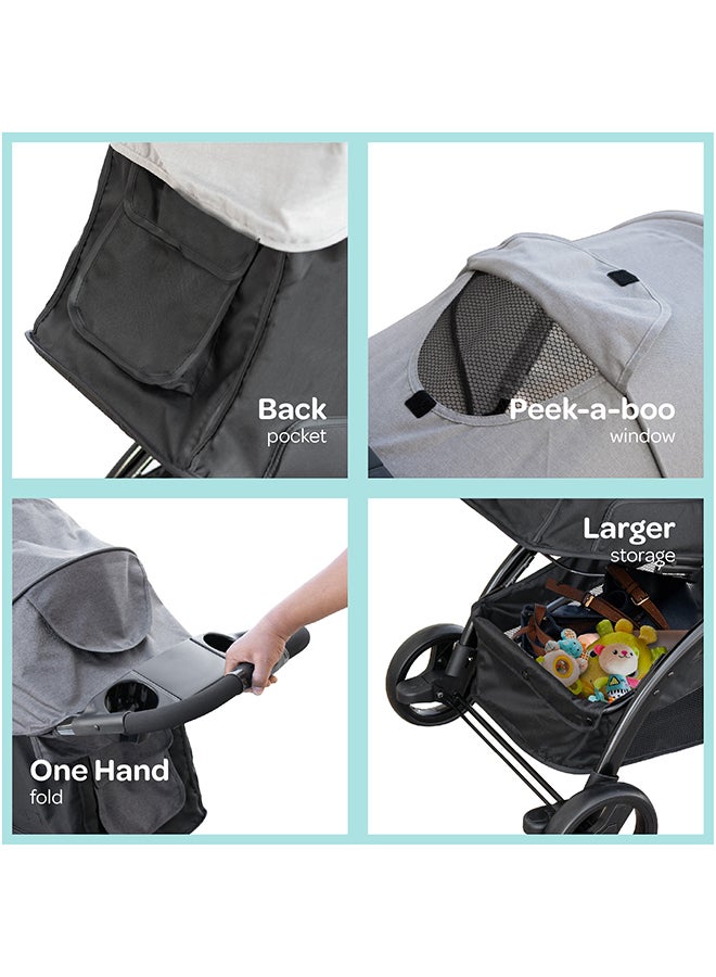 Aria Baby Stroller 2-In-1 Travel System Plus Detachable Carrier Car Seat