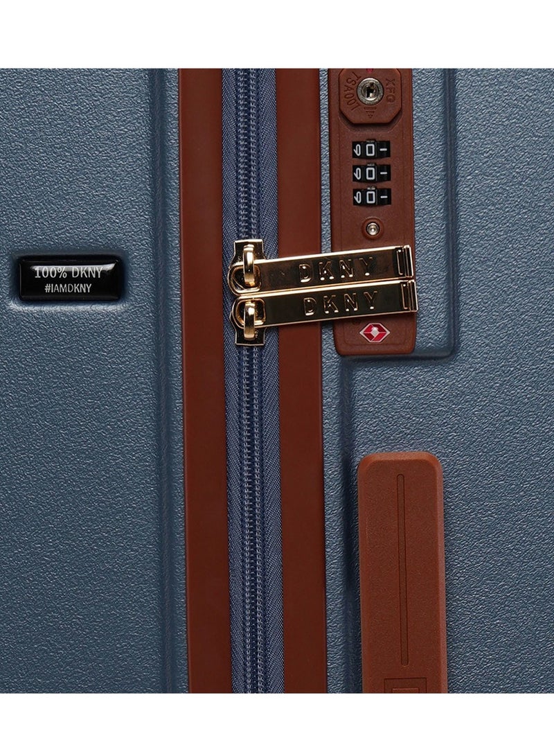 Dkny Promo Intl PM1 Hardside Luggage on Wheels for Unisex | Ultra Lightweight ABS on with Spinner Wheels 4 Color Denim