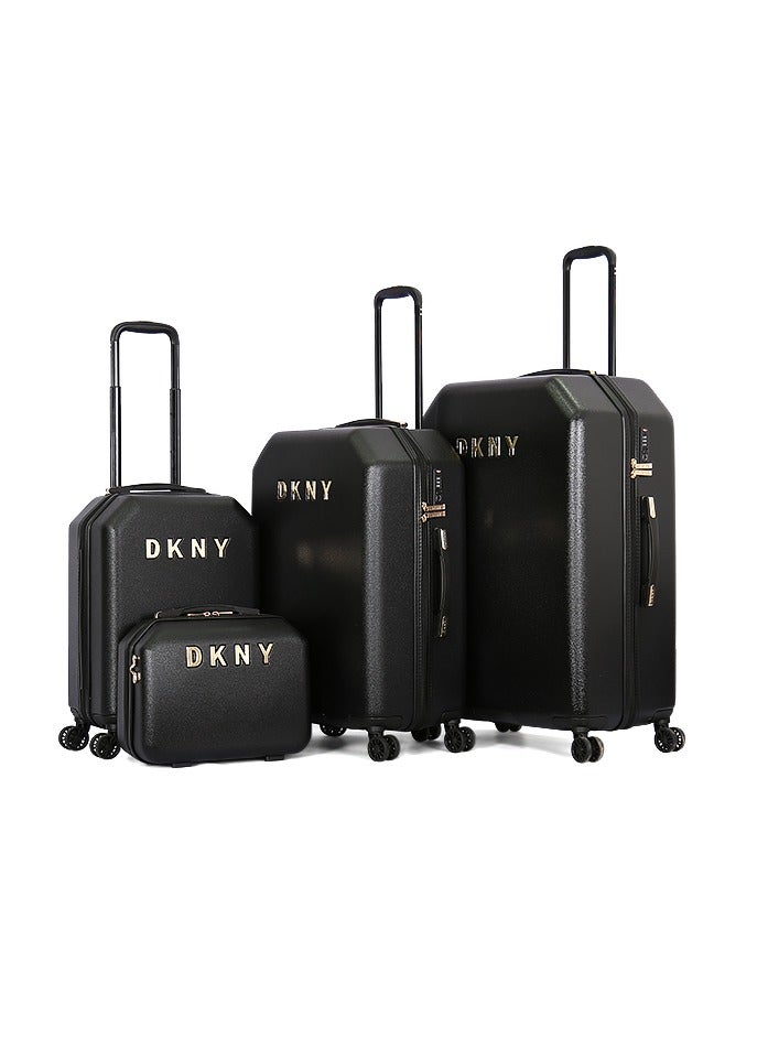 Dkny Allure Hardside Luggage on Wheels for Unisex | Ultra Lightweight ABS on with Spinner Wheels 4 Color Black