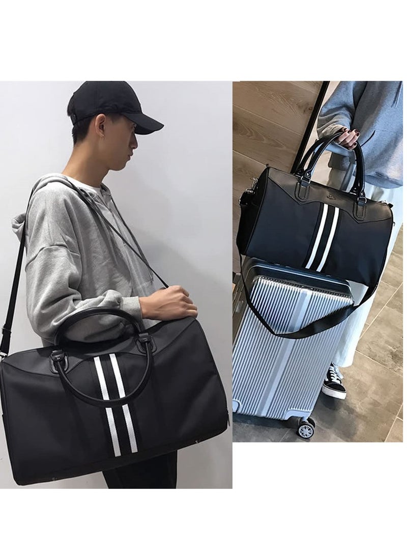 Travel Duffle Bag Gym Bag with Shoe Compartment and Wet Pocket Weekend Overnight Holdalls Tote Bag Hand Luggage Bagfor Women Men