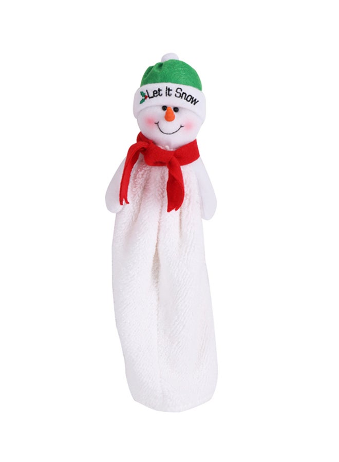 Decorative Christmas Hand Towel White/Red/Green 17x13x3cm