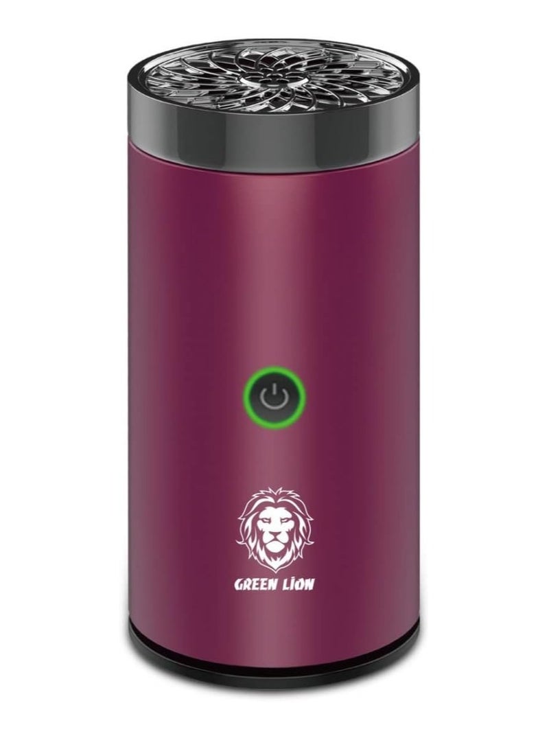 Green Lion Smart Mini Bakhour Rechargeable Electric Incense Burne for Car & Home - Aroma Diffuser, Portable Bakhoor Oud USB Type, Fragrance, Air Freshener - Red