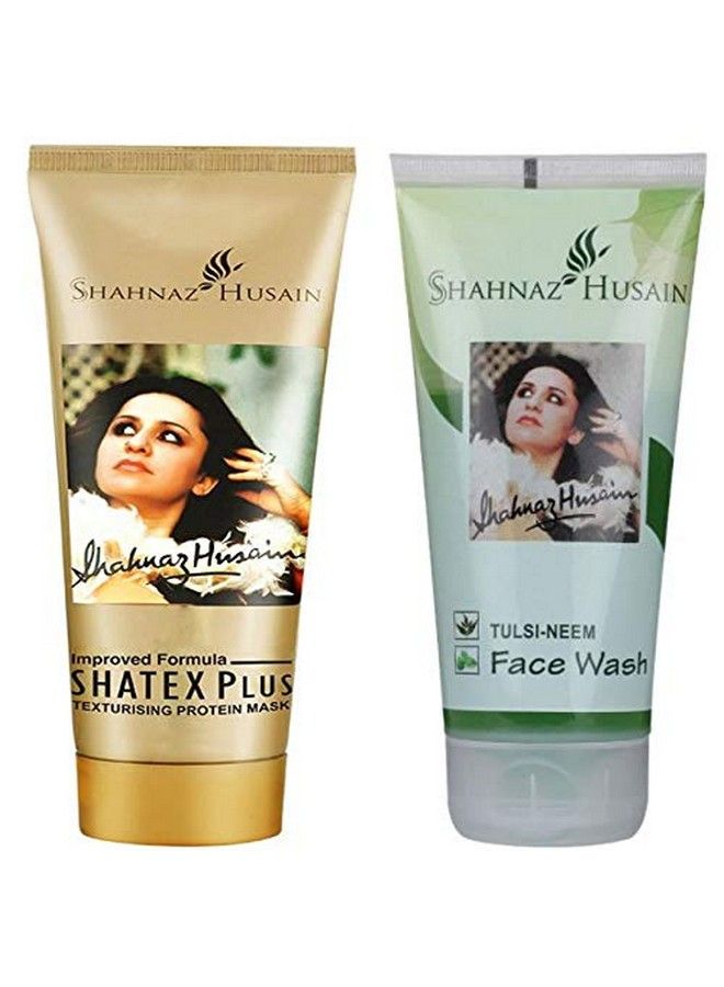 Shatex Plus Texturising Protein Mask 50Gm And Tulsi Neem Face Wash 50Gm