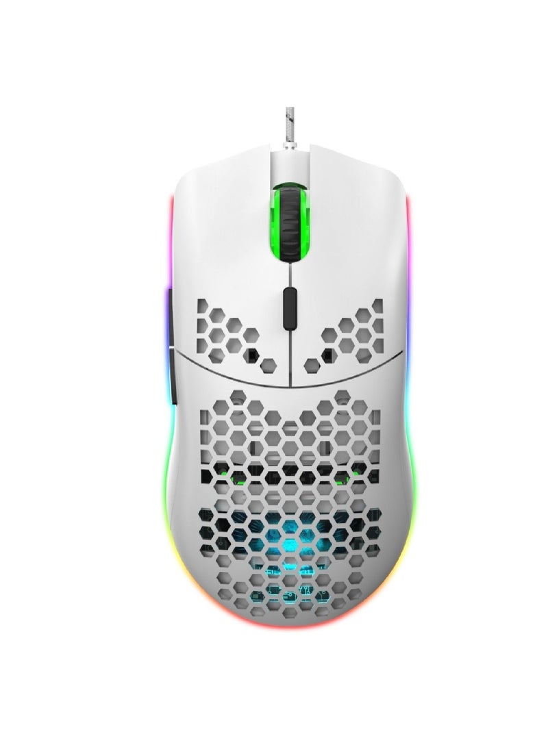 J900 Usb Wired Gaming Mouse White