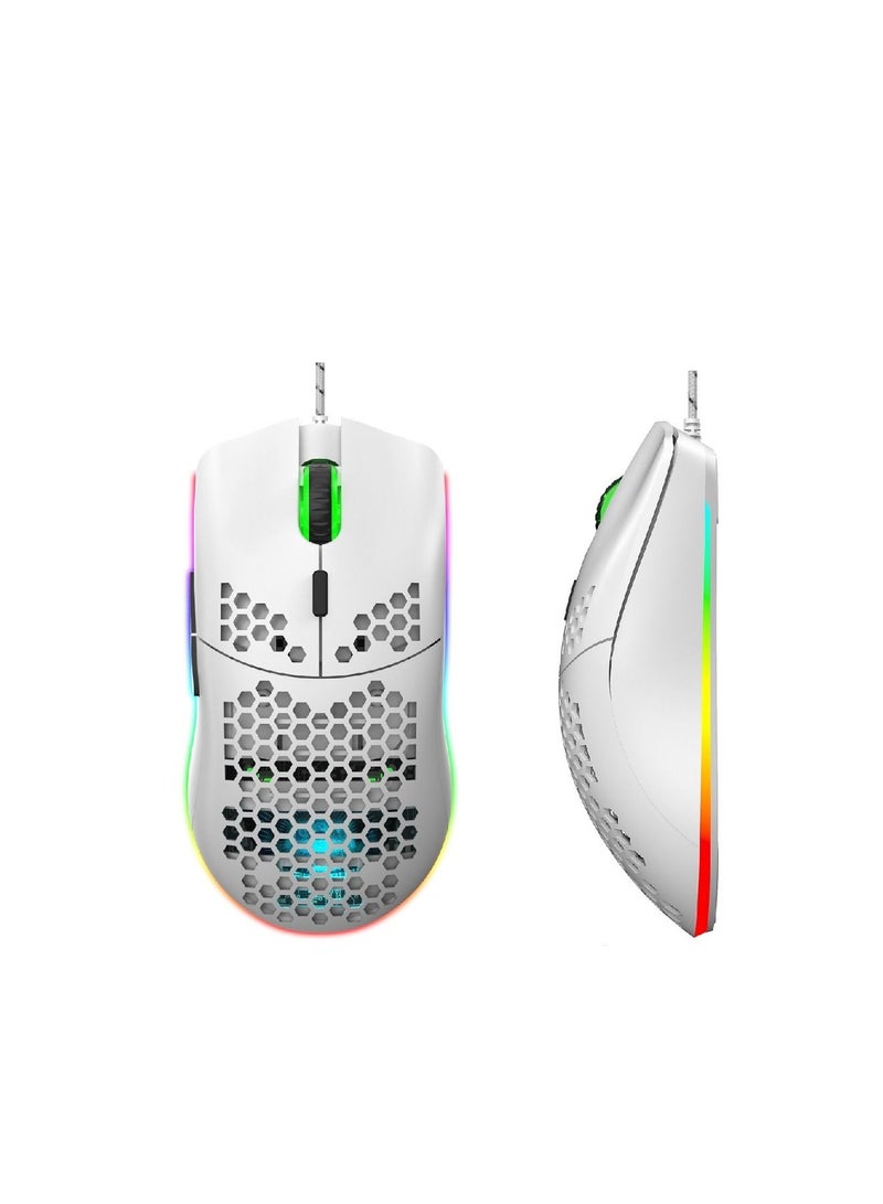 J900 Usb Wired Gaming Mouse White