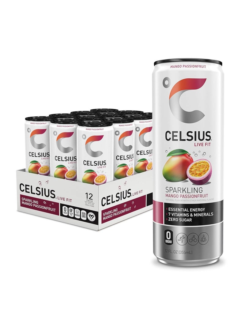 Celsius Fitness Drink 12oz 12/Case Mango Passion Fruit