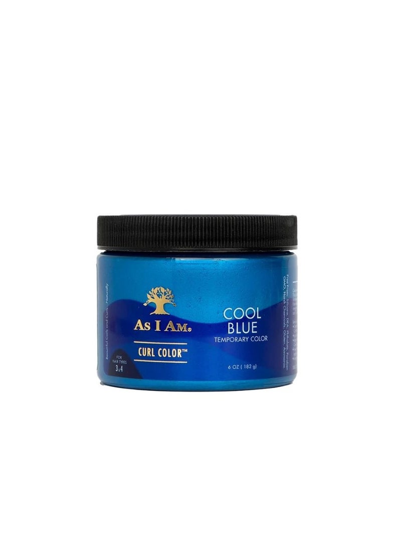 CURL COLOR  COOL BLUE COLOR & CURLING GEL 6oz