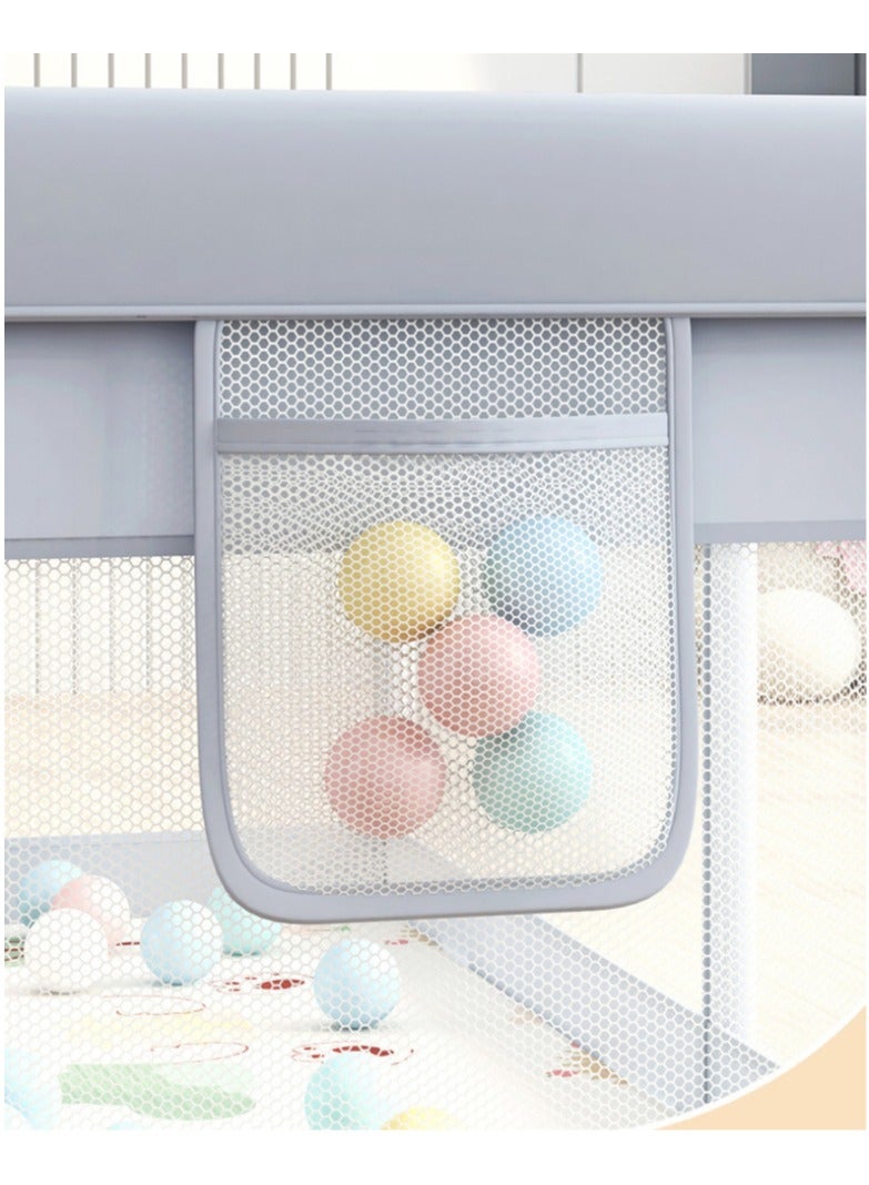 Playpen with Mat for Babies and Toddlers, Baby Play Yards No Gaps, Playpen with Gate, Indoor & Outdoor Kids Activity Center, Safety Baby Fence Play Area for Apartment