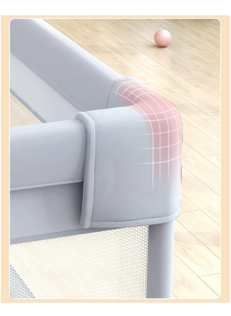 Playpen with Mat for Babies and Toddlers, Baby Play Yards No Gaps, Playpen with Gate, Indoor & Outdoor Kids Activity Center, Safety Baby Fence Play Area for Apartment