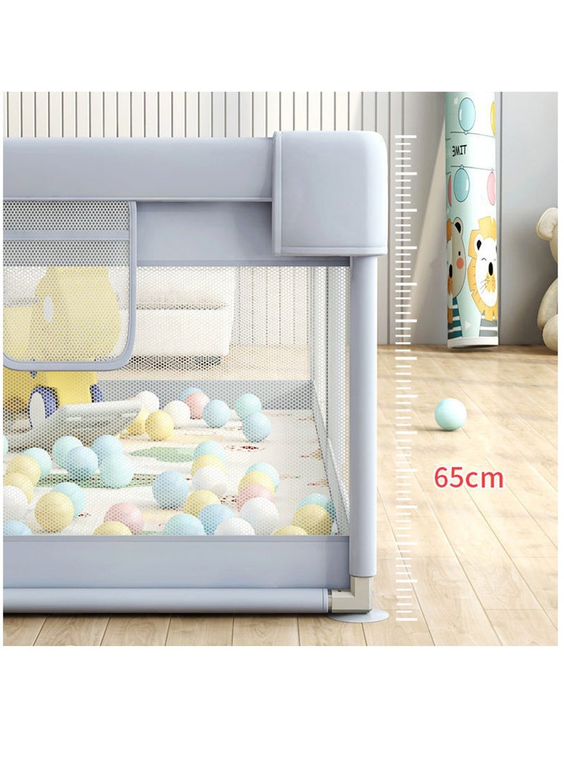 Playpen with Mat for Babies and Toddlers, Baby Play Yards No Gaps, Playpen with Gate, Indoor & Outdoor Kids Activity Center, Safety Baby Fence Play Area for Apartment