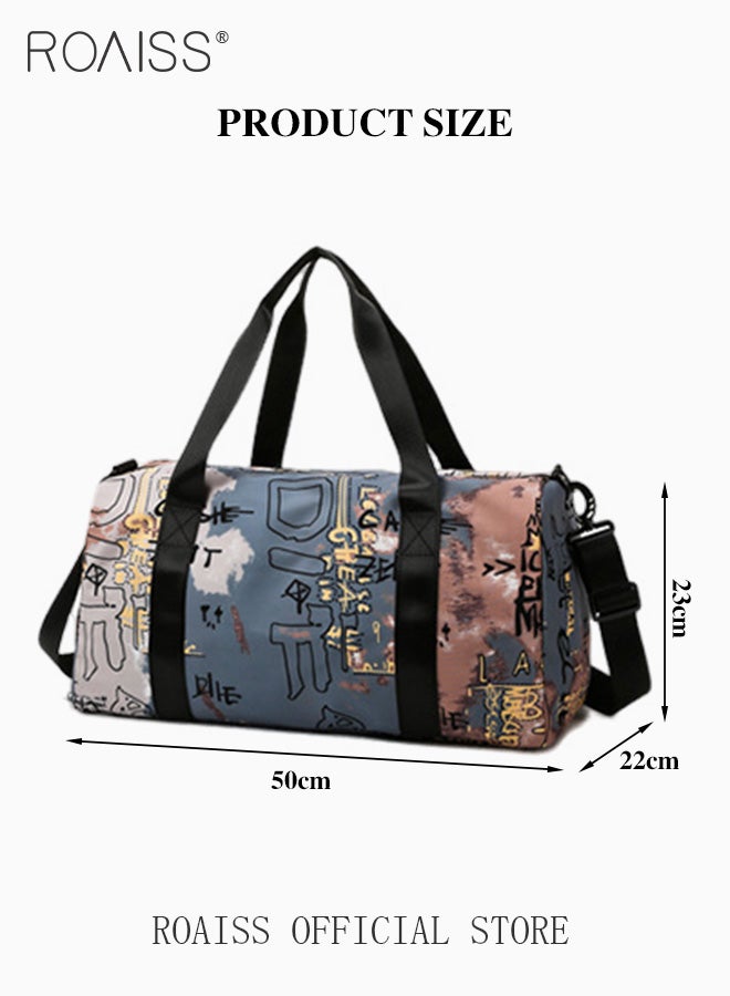 Large Capacity Carry on Luggage Bag for Women and Men Multi Functional Duffel Bag Unisex Wet and Dry Separation Shoe Compartment Gym Bag Suitcase with Perfect for Short Business Trips and Travel