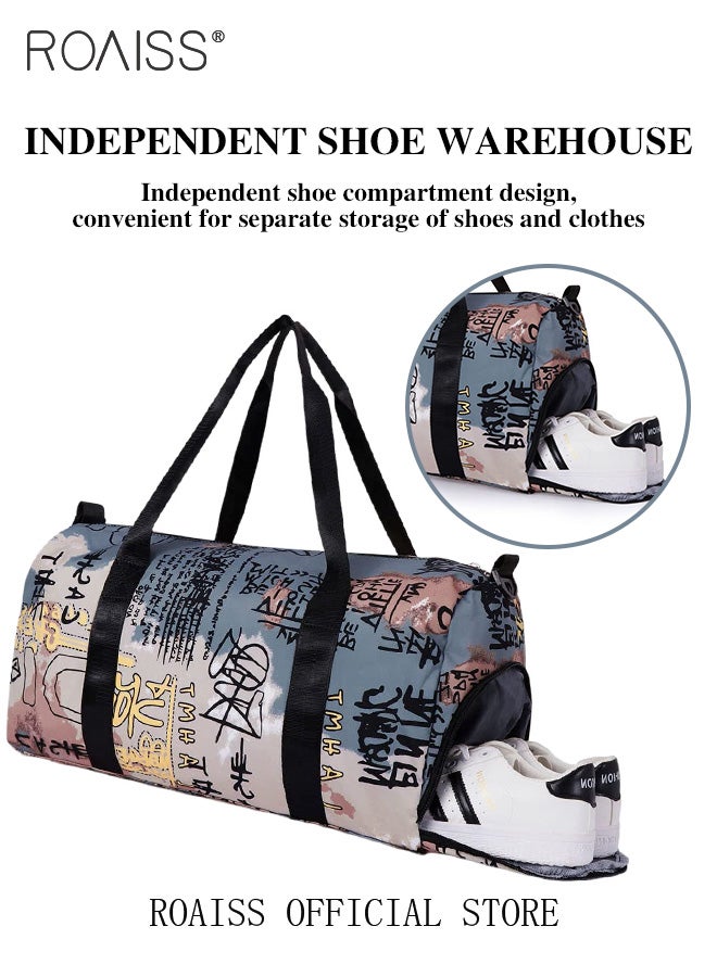 Large Capacity Carry on Luggage Bag for Women and Men Multi Functional Duffel Bag Unisex Wet and Dry Separation Shoe Compartment Gym Bag Suitcase with Perfect for Short Business Trips and Travel