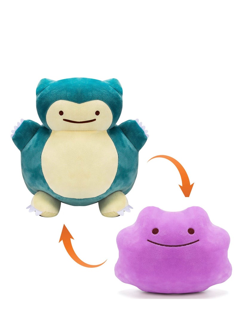 Jumbo Plush 12.6 Inch Ditto Reversible Plushie Changeable Two Style Soft Stuffed Toy Doll Pillow for Kids Birthday