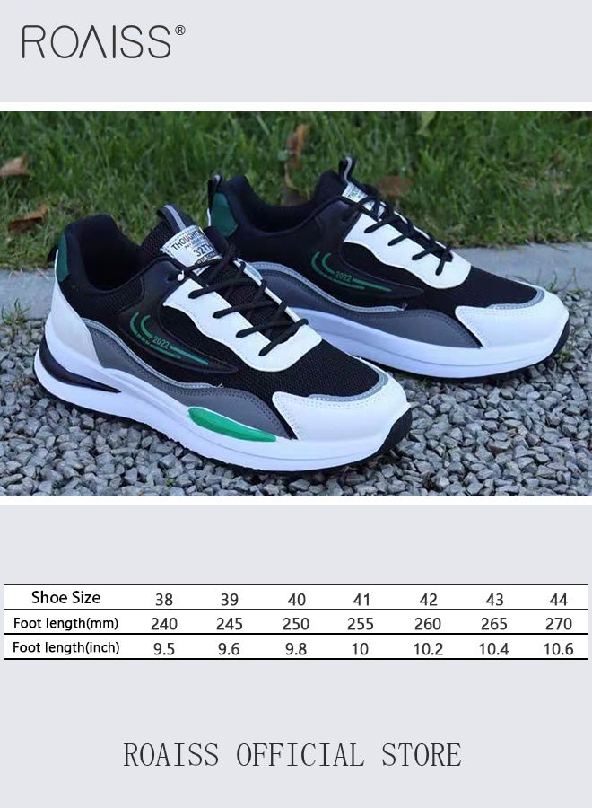 Men Athletic Shoes Flyknit Mesh Men Sports Shoes Lightweight Breathable and Comfortable Running Shoes Colorblock Sneakers