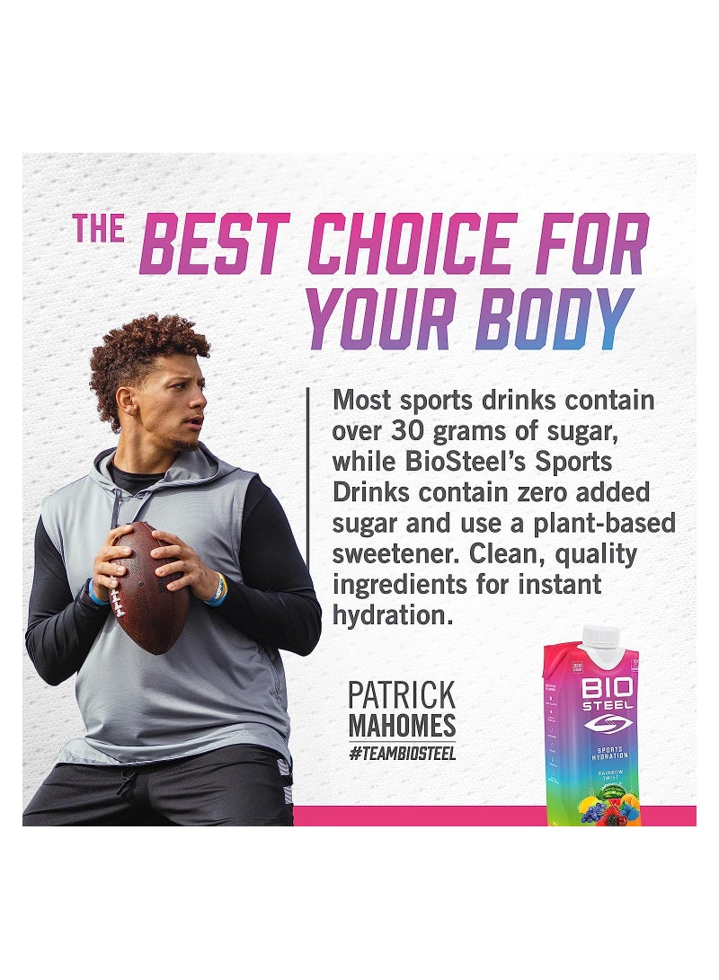 BioSteel Sports Drink Sugar-Free with Essential Electrolytes Rainbow Twist 500ml 12-Pack