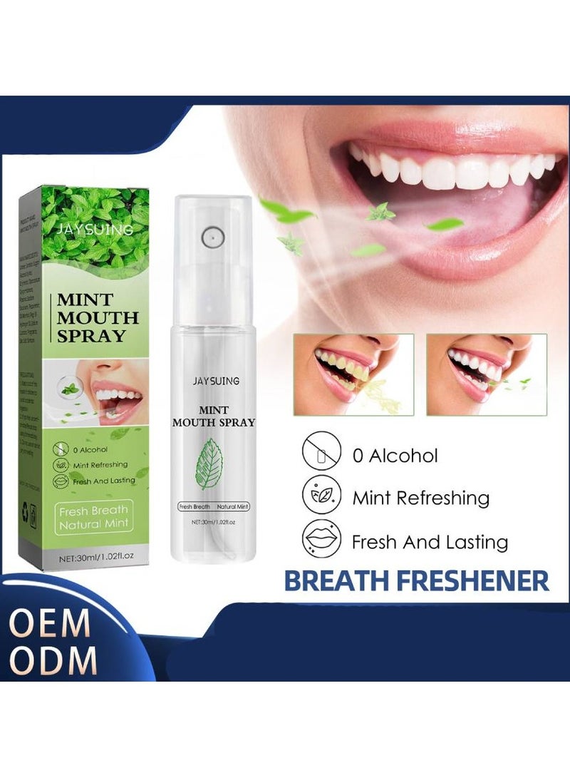 Jaysuing Breath Freshener Fresh Breath Deodorizing Portable Breath Freshening Mint Flavor Spray