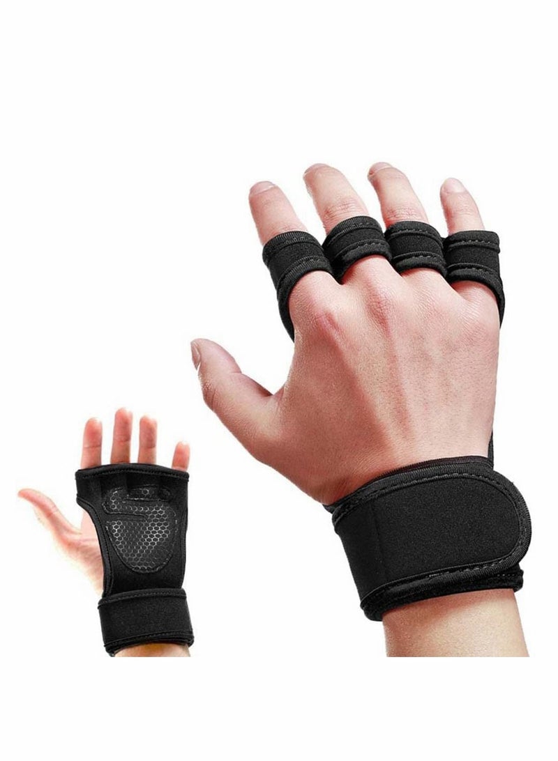 Breathable Weightlifting Gloves, Built-In Wrist Strap, Full Palm Protection and Extra Grip, Suitable for Pull-Ups, Cross Training, Fitness, Weightlifting And Cycling