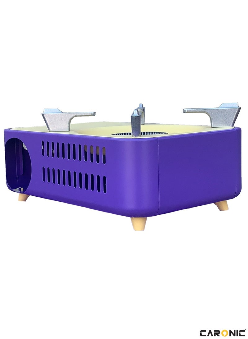 Butane Fuel Camp Stove Crate Series Mini Stove For Camping Hiking  Portable Gas Stove With Spiral Flame Even Heat Distribution Modern and Easy To Use Purple
