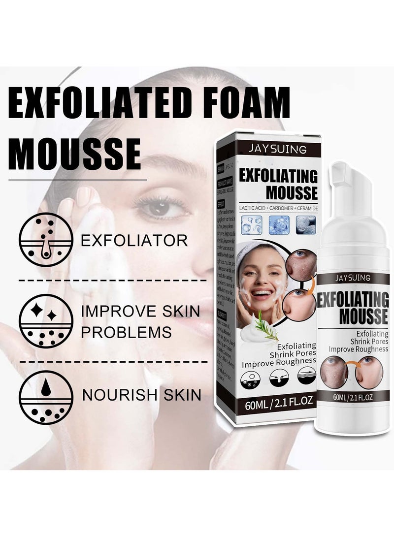 Jaysuing Exfoliating Mousse Deep Oil Control Cleanser Cleanses Skin Cleans Pores Exfoliating Cleanser