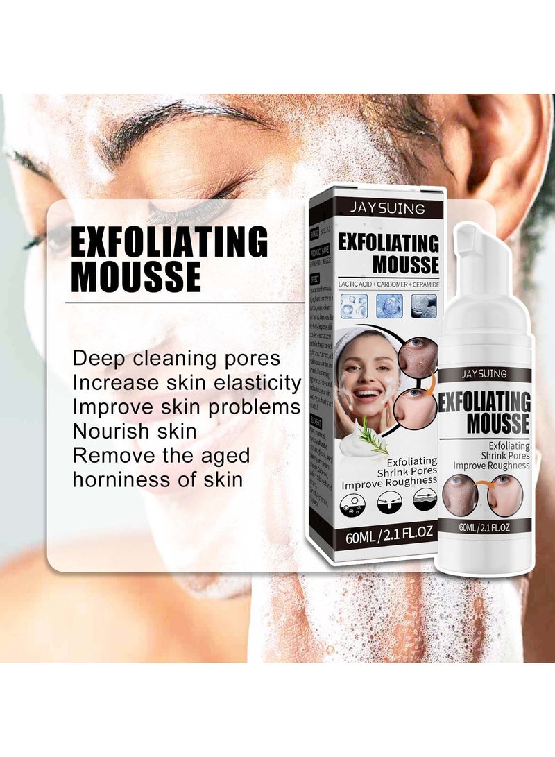 Jaysuing Exfoliating Mousse Deep Oil Control Cleanser Cleanses Skin Cleans Pores Exfoliating Cleanser