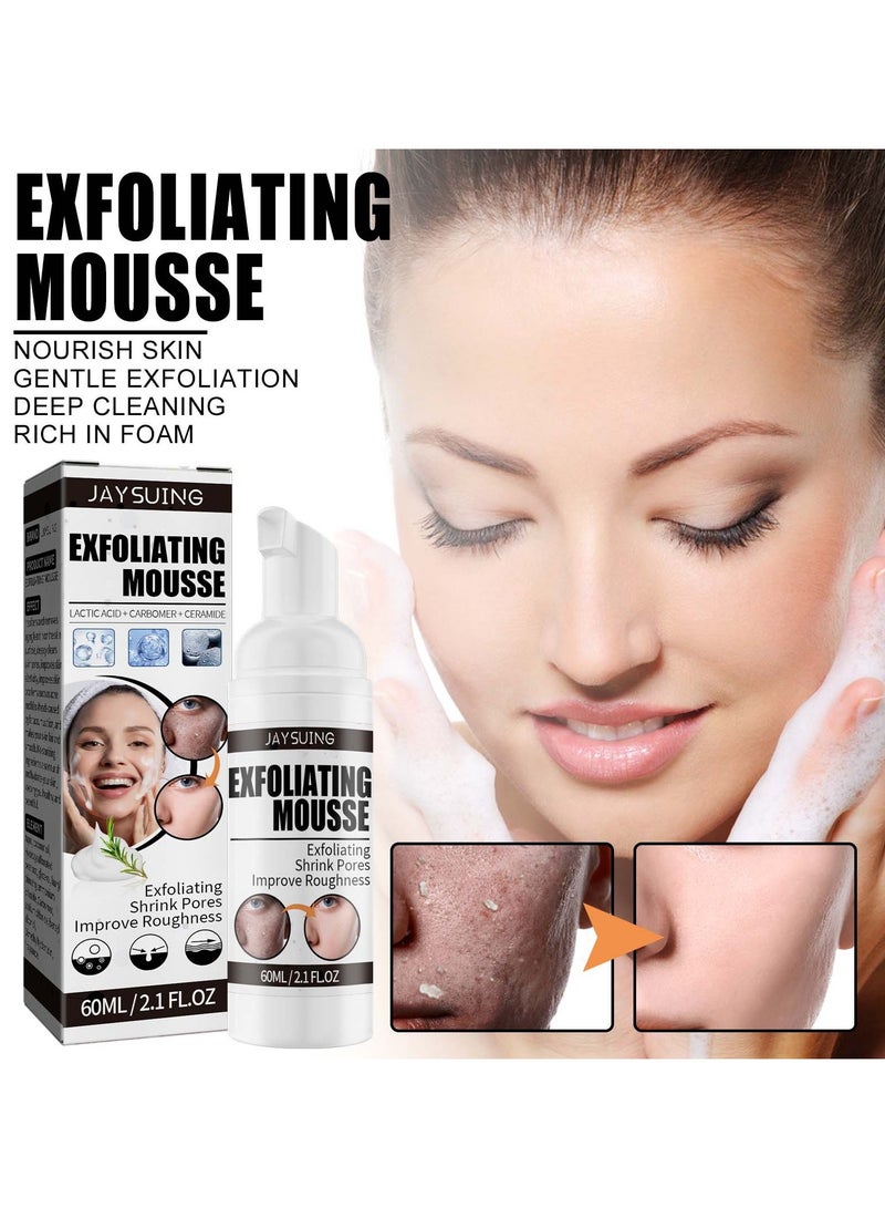 Jaysuing Exfoliating Mousse Deep Oil Control Cleanser Cleanses Skin Cleans Pores Exfoliating Cleanser