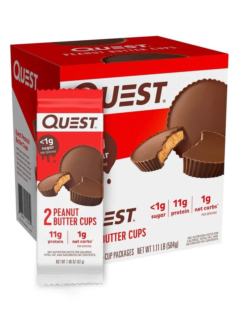 QUEST Peanut Butter Cups 42g pack of 12