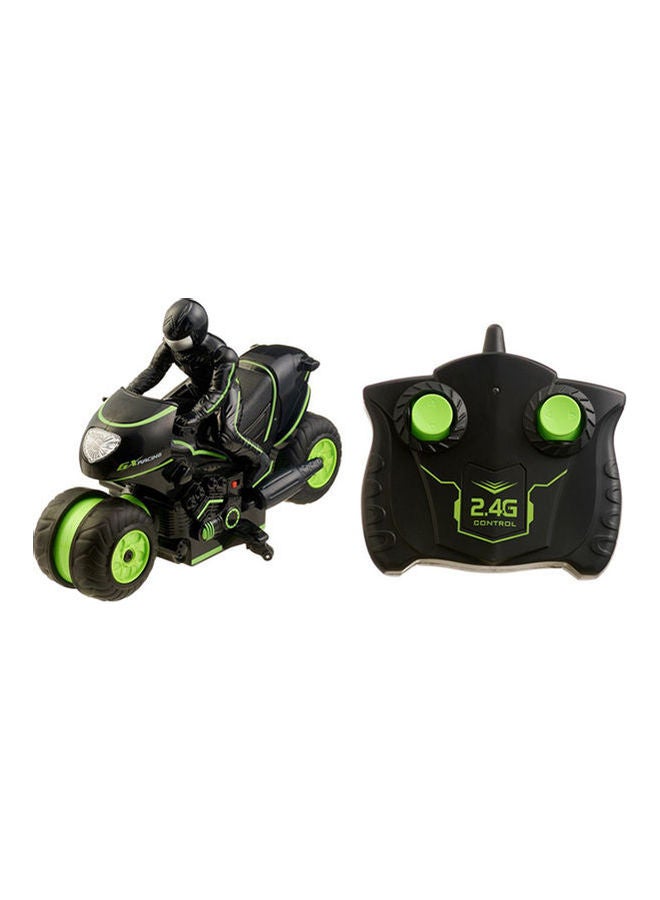 Motorcycle 360 ​​Degree Torsion Racing Motor - 2.4 degree Vibration Remote Control Black Green+ 5 years Multicolour