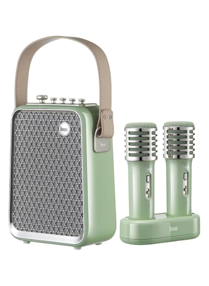 Divoom Songbird Karaoke Bluetooth Speaker - Portable and Fun Audio - Green