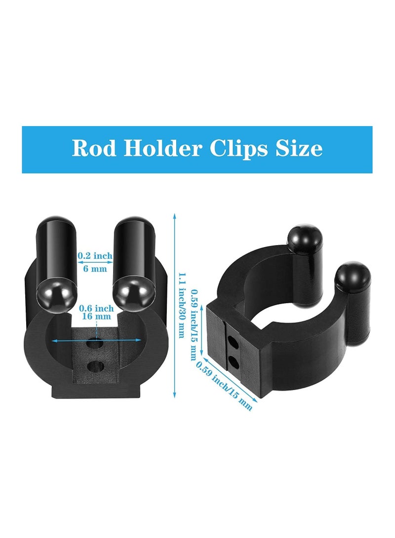 40 Pieces Fishing Rod Clips Cue Clip Holders Pole Holder Snooker Locating for Billiards