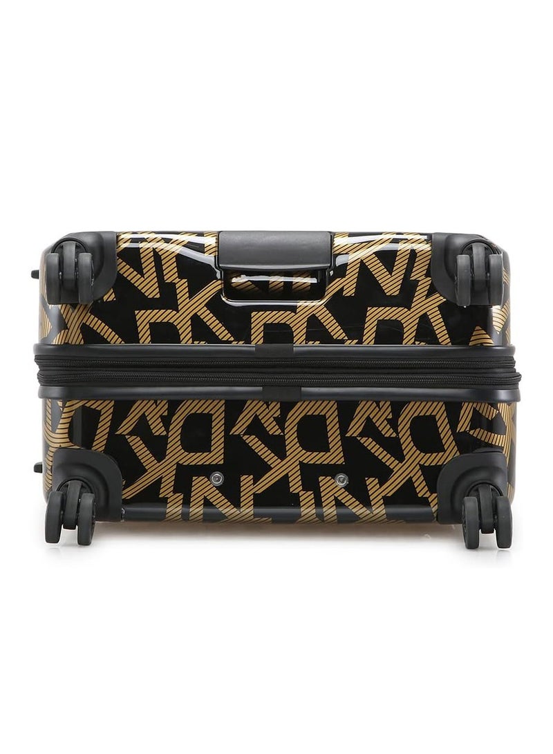 DKNY Deco Signature Hardside Luggage on Wheels for Unisex | Ultra Lightweight ABS on with Spinner 4 Double Wheels and Multicolor