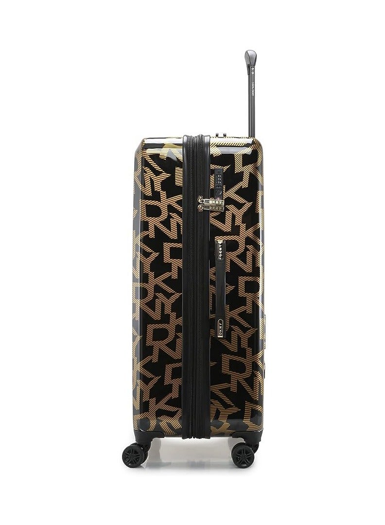 DKNY Deco Signature Hardside Luggage on Wheels for Unisex | Ultra Lightweight ABS on with Spinner 4 Double Wheels and Multicolor