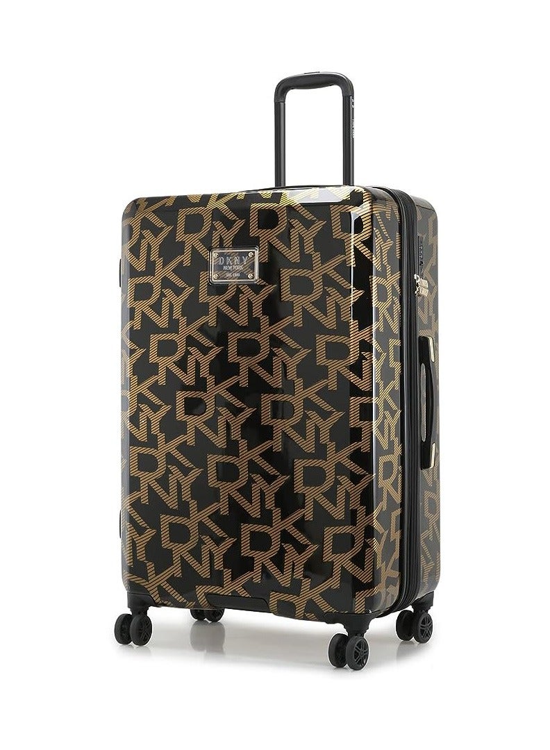 DKNY Deco Signature Hardside Luggage on Wheels for Unisex | Ultra Lightweight ABS on with Spinner 4 Double Wheels and Multicolor
