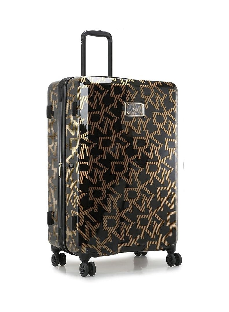 DKNY Deco Signature Hardside Luggage on Wheels for Unisex | Ultra Lightweight ABS on with Spinner 4 Double Wheels and Multicolor