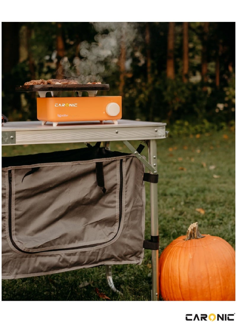 Butane Fuel Camp Stove Crate Series Mini Stove For Camping Hiking Portable Gas Stove With Spiral Flame Even Heat Distribution Modern and Easy To Use