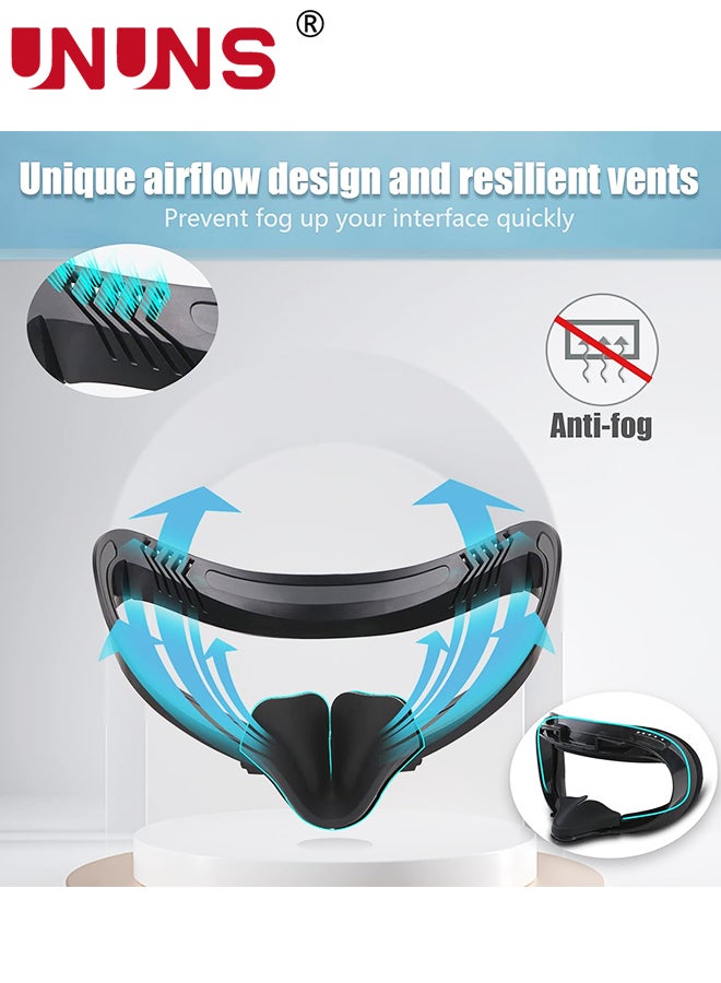 Face Cushion Pad For Oculus Quest 2 Accessories,VR Fitness Facial Interface Bracket Cover With Lens Cover/Nose Pad/Shakes Stick Caps,Sweat Proof,PU Leather Foam Pad Replacement Parts