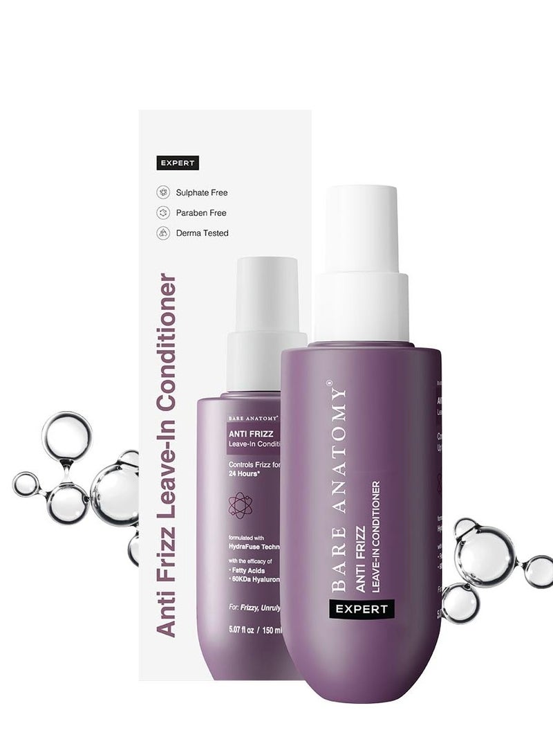 Bare Anatomy Anti Frizz Leave In Conditioner Deep Conditioned Frizz Controlled Hair For 24 hrs 150ml