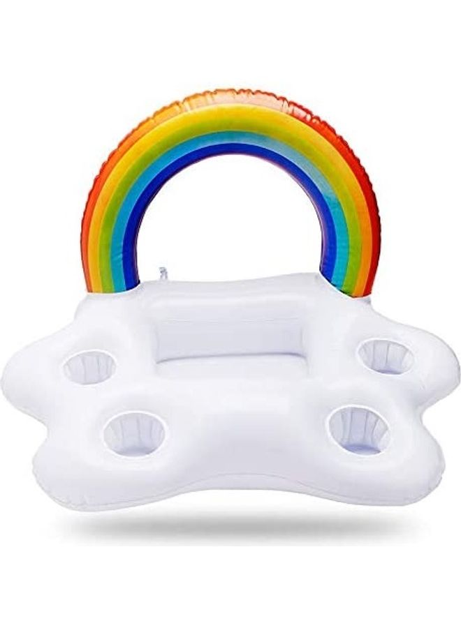 Inflatable Rainbow Cloud Pool Float 61x41cm