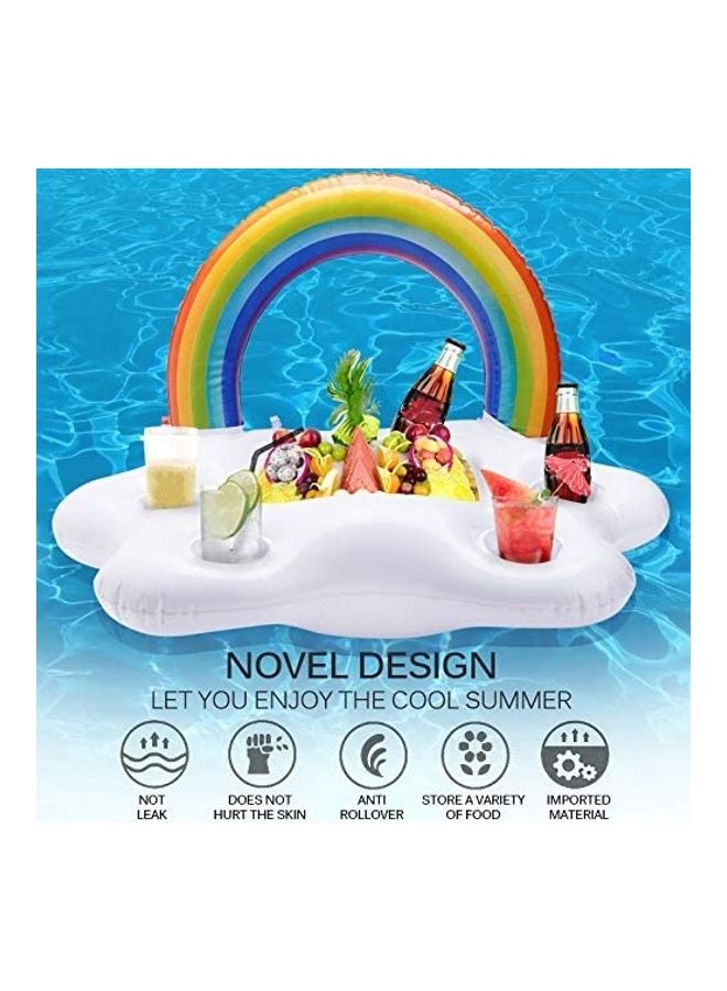 Inflatable Rainbow Cloud Pool Float 61x41cm