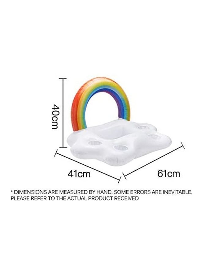 Inflatable Rainbow Cloud Pool Float 61x41cm