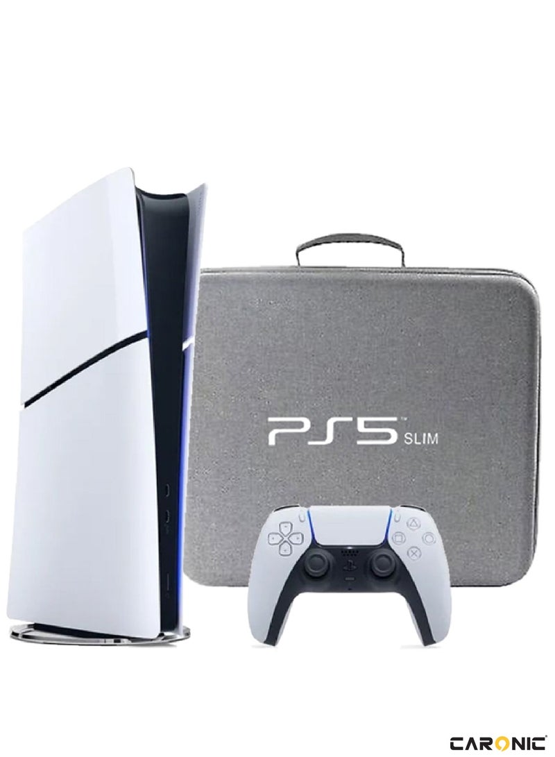 PS5 Carrying Case Travel Storage Bag Compatible with Playstation 5 Slim Grey