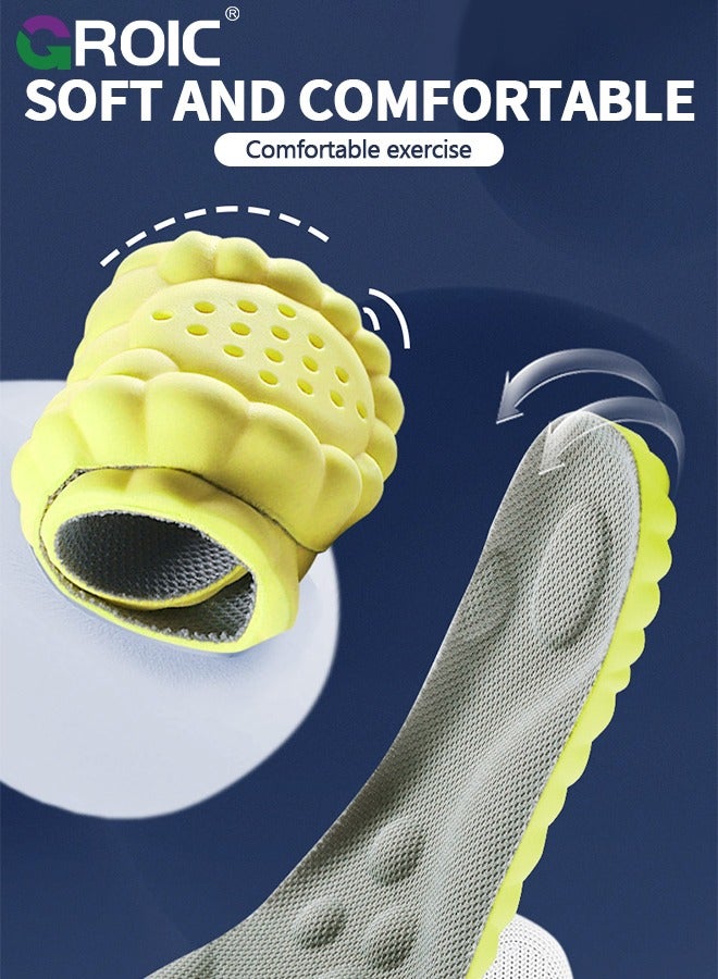 Breathable Shoe Insoles,Sports Shoe Insole,Providing Excellent Shock Absorption and Cushioning for Feet Relief, Comfortable Insoles for Men and Women for Everyday Use,Plantar Fasciitis Foot Pain Relie