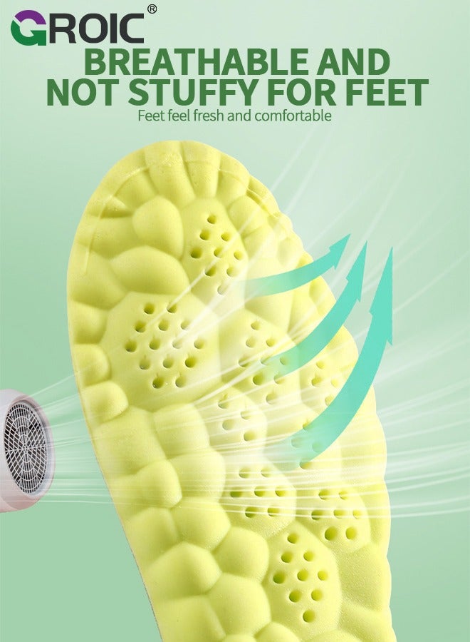 Breathable Shoe Insoles,Sports Shoe Insole,Providing Excellent Shock Absorption and Cushioning for Feet Relief, Comfortable Insoles for Men and Women for Everyday Use,Plantar Fasciitis Foot Pain Relie